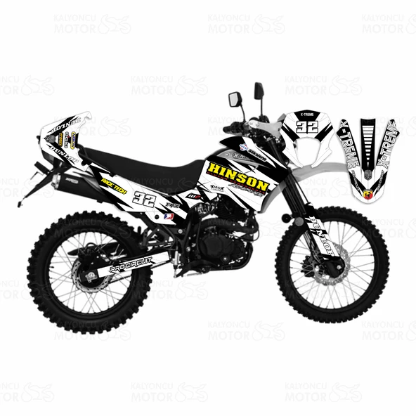 Mondial X-Treme Max 200 Hinson Design Beyaz Sticker Set ürün görseli 1
