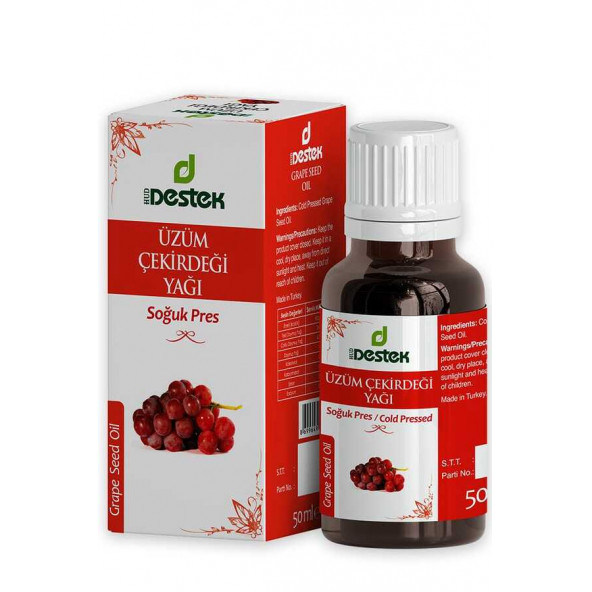 DESTEK ÜZÜM ÇEKİRDEĞİ YAĞI (Soğuk Pres) 50 ML ürün görseli 1