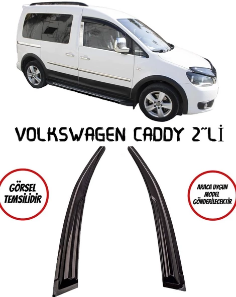 Volkswagen Caddy 2011-2020 Cam Rüzgarlığı  2li ürün görseli 1