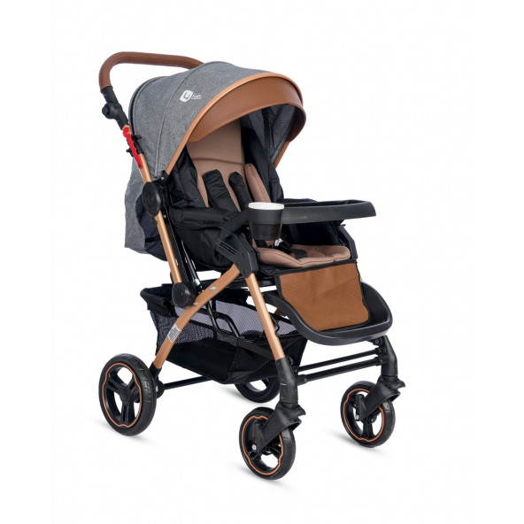 4 Baby Ab350 Active Plus Gold Çift Yönlü Bebek Arabası Gri ürün görseli 1