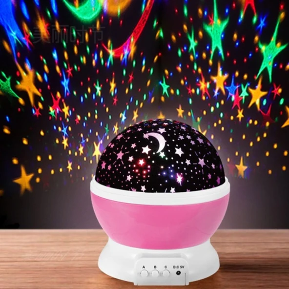 Dönen Projeksiyon Gece Lambası Star Master Ay Yıldız Duvar Led ürün görseli 1