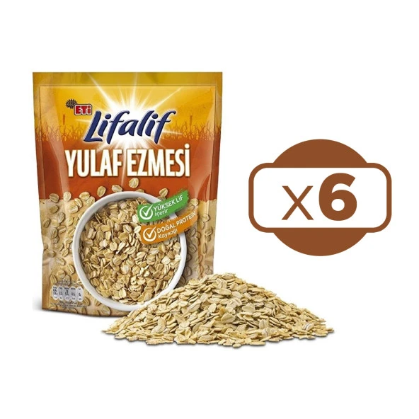 Eti Lifalif 500 gr 6lı Paket Yulaf Ezmesi ürün görseli 1