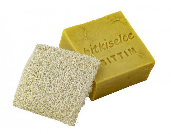 Bitkiselce Hatay Bıttım Sabunu Peeling Etkili Doğal Kabak Lifli ürün görseli 1