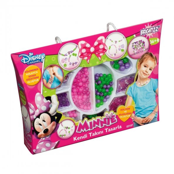 Orjinal Lisanslı Disney Minnie Mouse Çantalı Takı ve Boncuk Seti ürün görseli 1