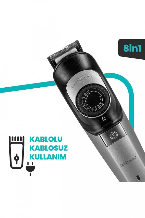 GOLDMASTER GM-8125 FULL ERKEK BAKIM SETİ - Resim 4