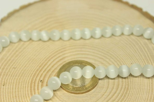 Kedi Gözü Taşı 8mm/5 adet (24145-1) ürün görseli 1