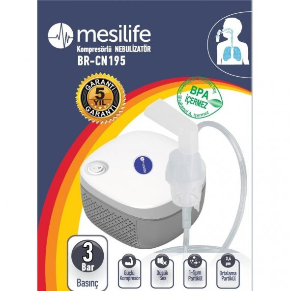 Mesilife BR-CN195 Kompresörlü Nebulizatör - Resim 2