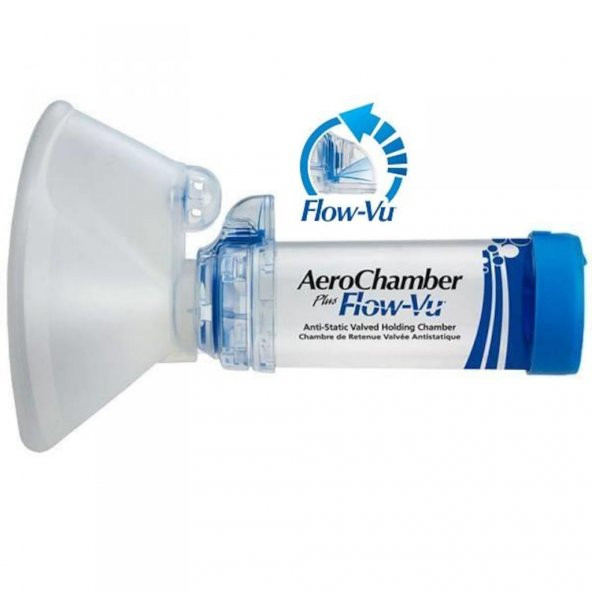 Aerochamber Flow-Vu Mavi Yetişkinler Için 5 Yaş'' ürün görseli 1