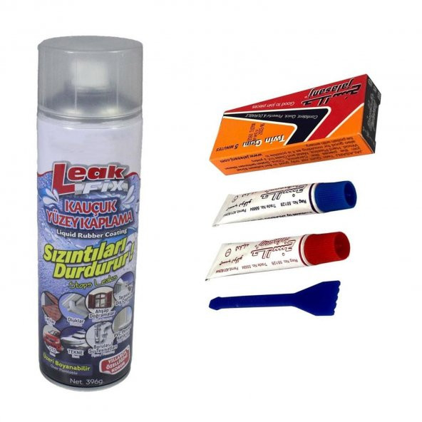 Leak Fix Su Sızdırmaz Sprey Şeffaf 396 Gr + İran Yapıştırıcısı ürün görseli 1