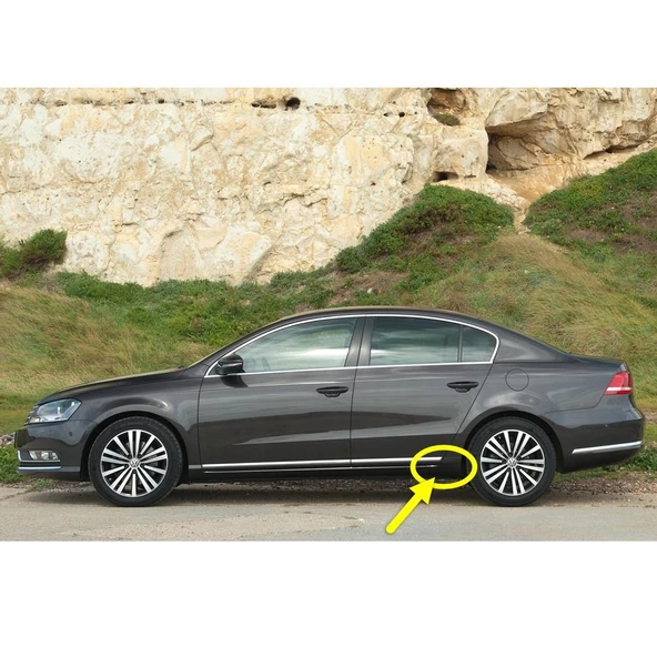 VW Passat B7 2011-2014 Yan Marşpiyel Sol Arka Uzatması 3AA853897C ürün görseli 1