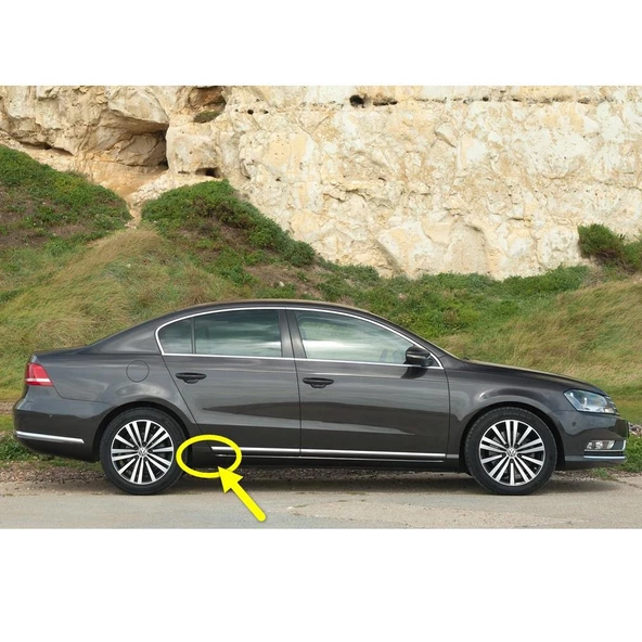 VW Passat B7 2011-2014 Yan Marşpiyel Sağ Arka Uzatması 3AA853898C ürün görseli 1