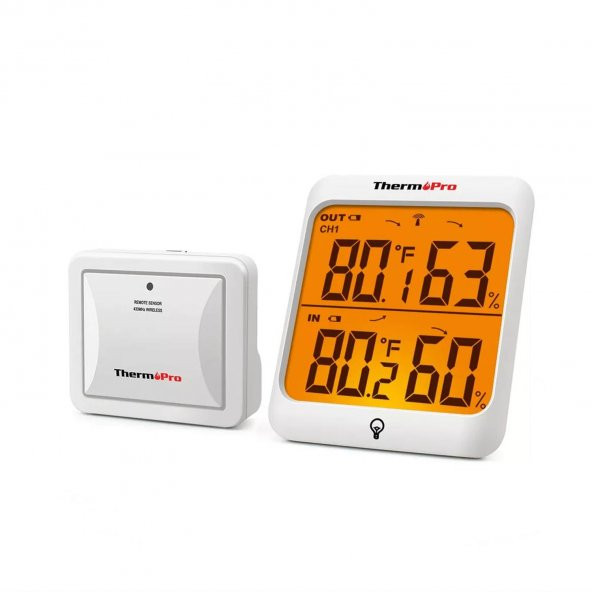 ThermoPro TP63C İç ve Dış Mekan (Sensörlü) Dijital Sıcaklık ve Nem Ölçer ürün görseli 1