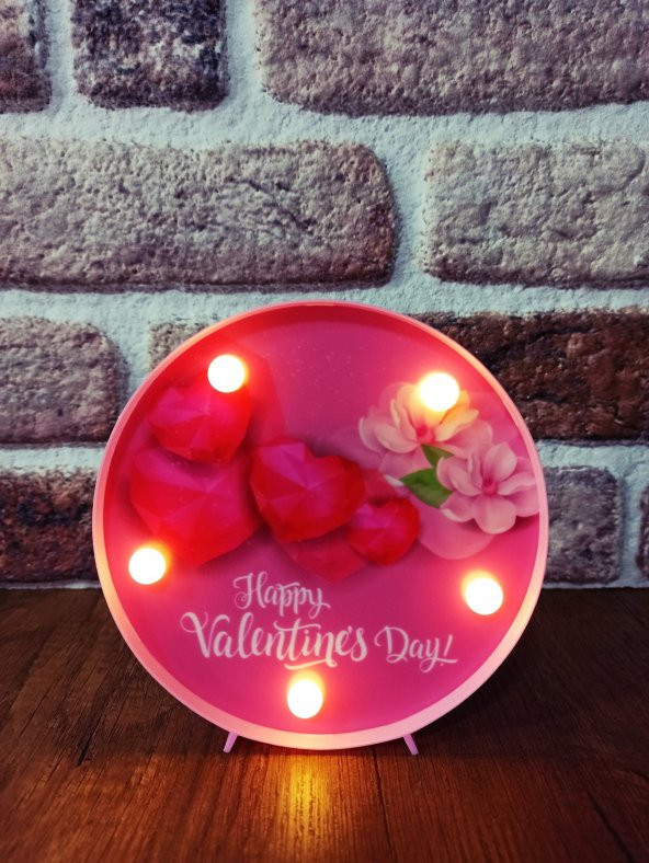 Dekoratif  3D Led Lamba Valentines Day Led Lamba - Resim 2
