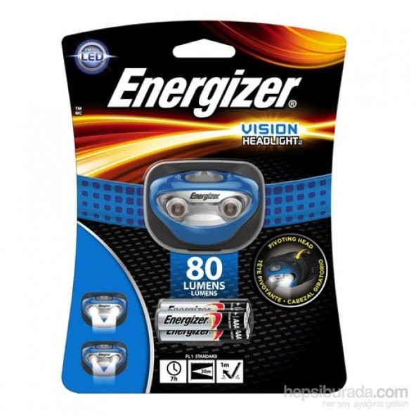 Energizer Vision 80 Lümens Headlight Advanced 3AAA Pilli Fener ürün görseli 1