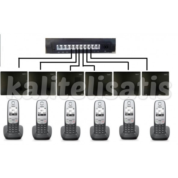 Fortel Z308 3 Harici 6 Dahili Bazlı Gigaset A415 Kablosuz Telefon Santrali ürün görseli 1