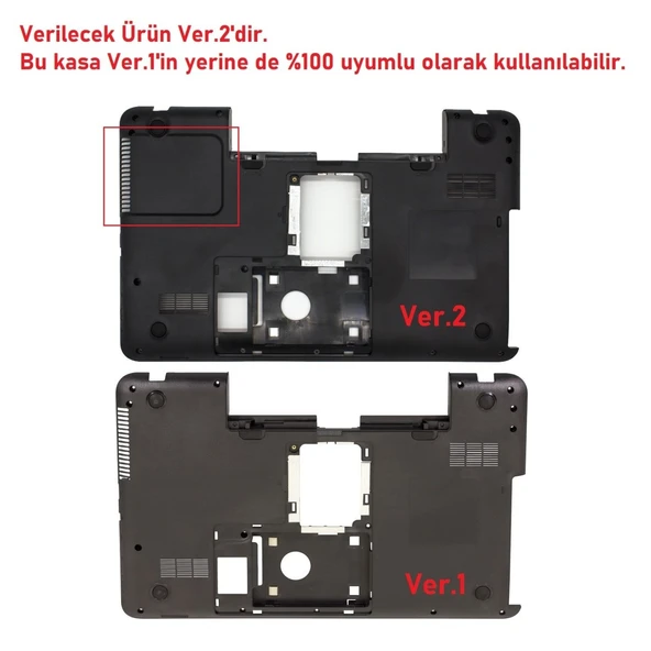 Toshiba Satellite C855-1R3 Alt Kasa Siyah V2-V1 ürün görseli 1