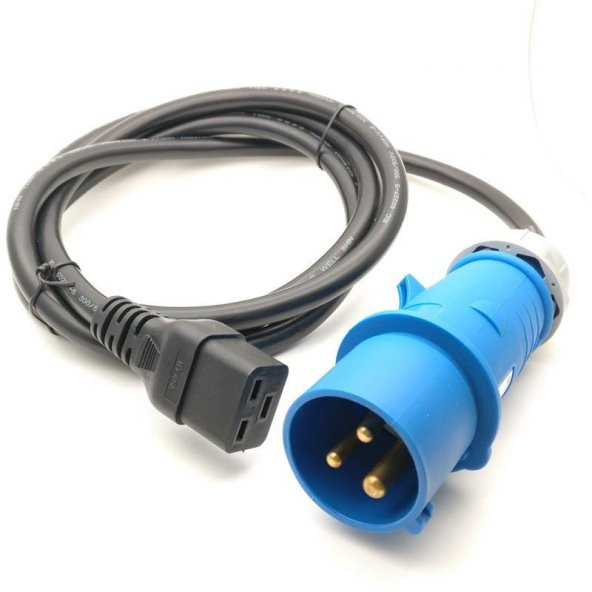 IEC309 16A/32A IEC 320 C19  UPS/PDU Power Kablosu 2 metre ürün görseli 1