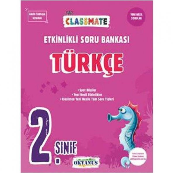 Okyanus 2.Sınıf Classmate Türkçe Etkinlikli Soru Bankası ürün görseli 1