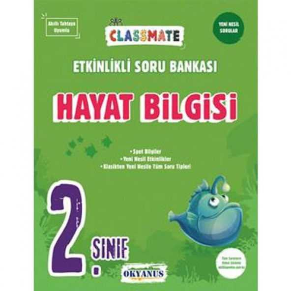 Okyanus 2.Sınıf Classmate Hayat Bilgisi Etkinlikli Soru Bankası ürün görseli 1