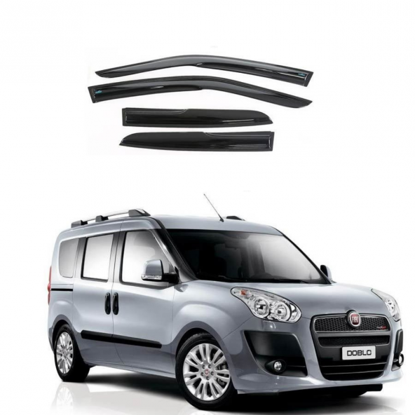Fiat Doblo 2 2010-2020 Mugen Cam Rüzgarlığı Seti 4lü İthal ürün görseli 1