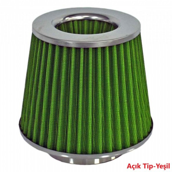 Carub Performans ve Ses Arttırıcı Açık Hava Filtresi +6 Hp Açık Tip Yeşil Aparatlı Üniversal ürün görseli 1