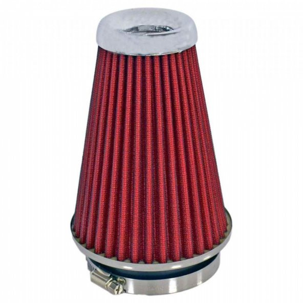 Carub Ses & Performans Arttırıcı Açık Hava Filtresi Uzun Tip Kırmızı +6 Hp Aparatlı Üniversal ürün görseli 1