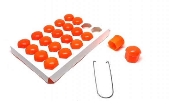 Düz Bijon Kapağı Sökme Aparatlı 20 li Set 17 mm-19 mm Turuncu ürün görseli 1