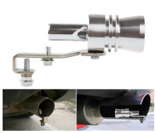 Üniversal Egzoz Islık Aparatı Egzoz Ucu Turbo Sesi Large 29 mm KROM ürün görseli 1