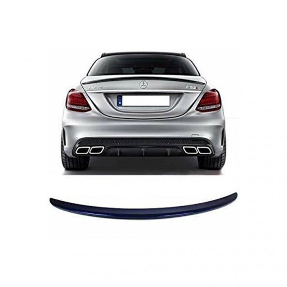 SUNPLEX Mercedes C W205 Bagaj Üstü Spoiler Piano Black 2014-2019 ürün görseli 1