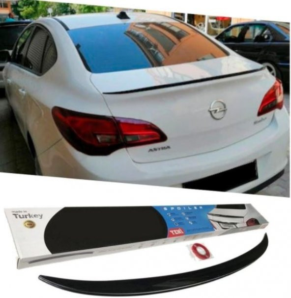 SUNPLEX Opel Astra J Sedan Bagaj Üstü Spoiler Piano Black 2010-2015 ürün görseli 1