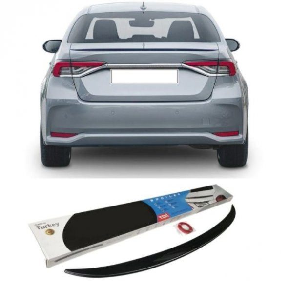 SUNPLEX Toyota Corolla Bagaj Üstü Spoiler Piano Black 2018-2021 ürün görseli 1