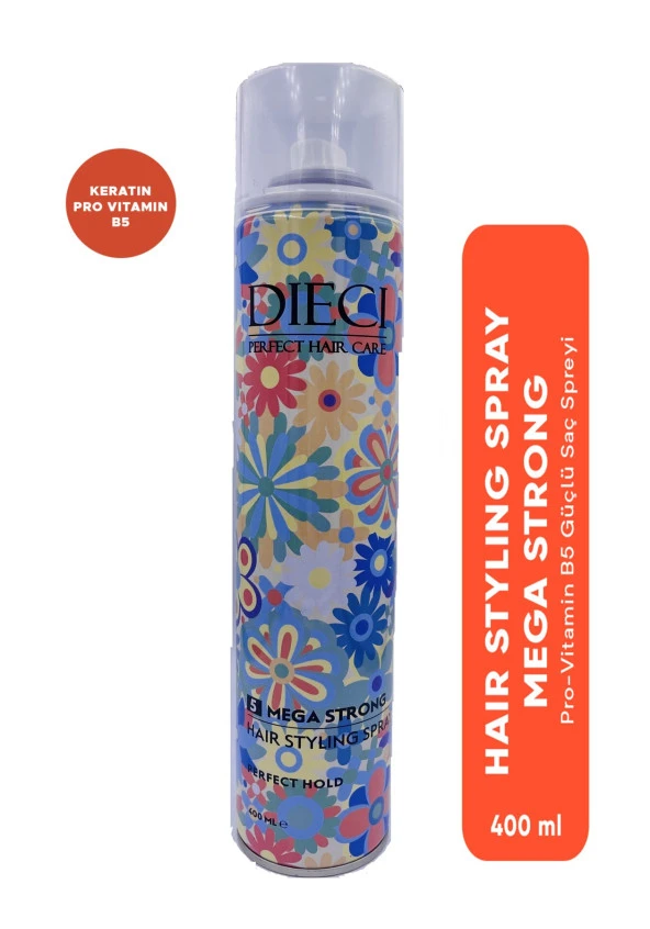 Dieci10 Saç Spreyi Megastrong 5 Yeni Ambalaj ( 2021) 400ml. ürün görseli 1