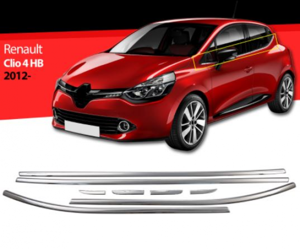 Renault Clio 4 Hb Krom Cam Çıtası 8 Parça 2012 ve Üzeri ürün görseli 1