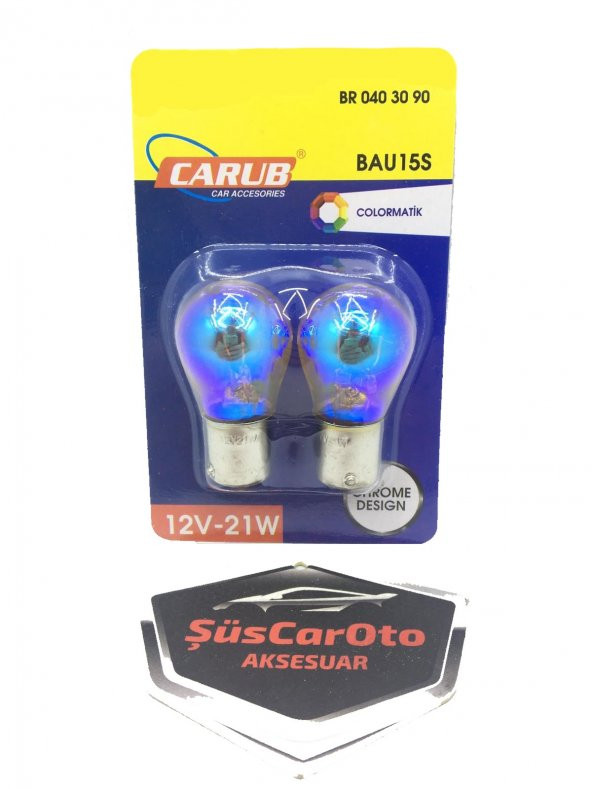 Carub Diadem Ampul Krom Tek Duy Sinyal Ampulü 12V 21W 93 Turuncu 2li Takım ürün görseli 1