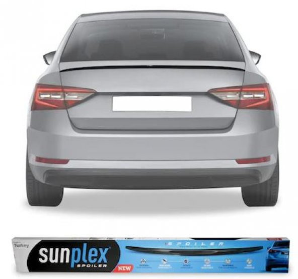 SUNPLEX Skoda SuperB Bagaj Üstü Spoiler Piano Black 2015-2019 ürün görseli 1