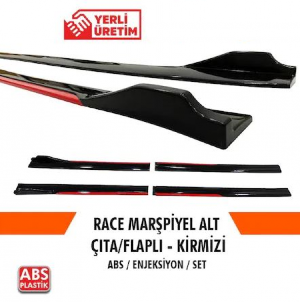 Üniversal Piano Black Kulaklı Flaplı Marşpiyel Lipi Bıçağı Kırmızı ürün görseli 1
