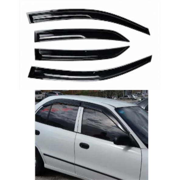 Hyundai Accent Yumurta Kasa 95-00 Mugen Cam Rüzgarlığı Seti 4lü ürün görseli 1