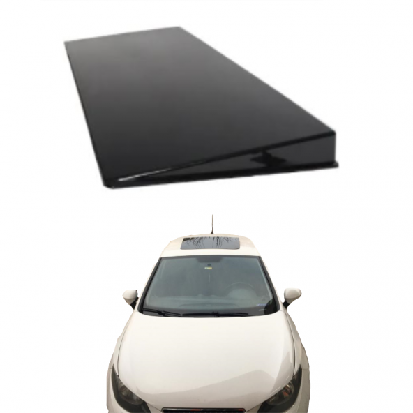 Parlak Siyah Yalancı Çakma Sahte Sunroof Tavan Rüzgarlığı Arkası Kapalı ürün görseli 1