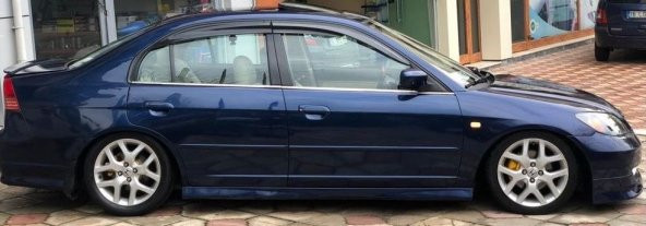 Honda Civic 2002-2006 Vtec2 Krom Cam Çıtası 4 Kapı 4 Parça P.Çelik ürün görseli 1