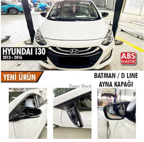 Hyundai İ30 2012-2017 Batman Yarasa Ayna Kapağı Piano Black ABS Plastik ürün görseli 1