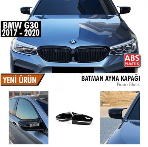 BMW G30 5 Serisi Batman Yarasa Ayna Kapağı Piano Black ABS Plastik ürün görseli 1