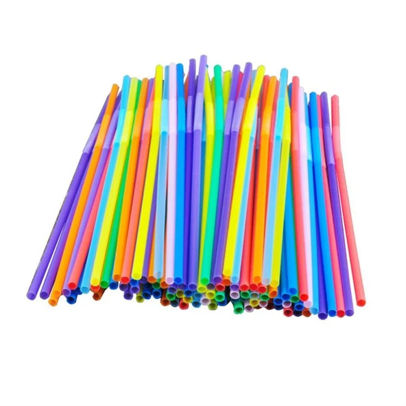 Omnisoft Karışık Renkli Körüklü Frozan Pipet 50'li Paket ürün görseli 1