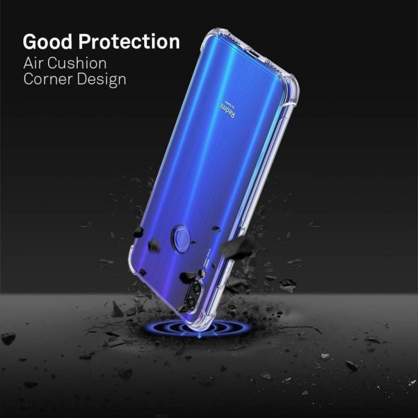 Redmi Note 7 Nitro Antişok Silikon Kılıf Kenar Korumalı - Resim 4