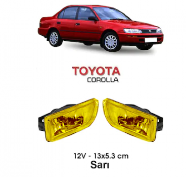 Carub Efsane Kasa Toyota Tip Sis Lambası 12V Sarı 2 Adet(Emark Belgeli) ürün görseli 1