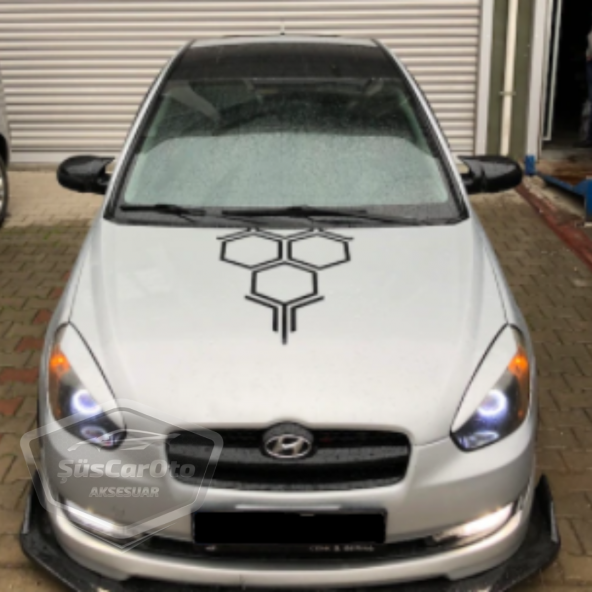 Hyundai Accent Era 2006-2012 Batman Yarasa Ayna Kapağı Piano Black ABS Plastik ürün görseli 1