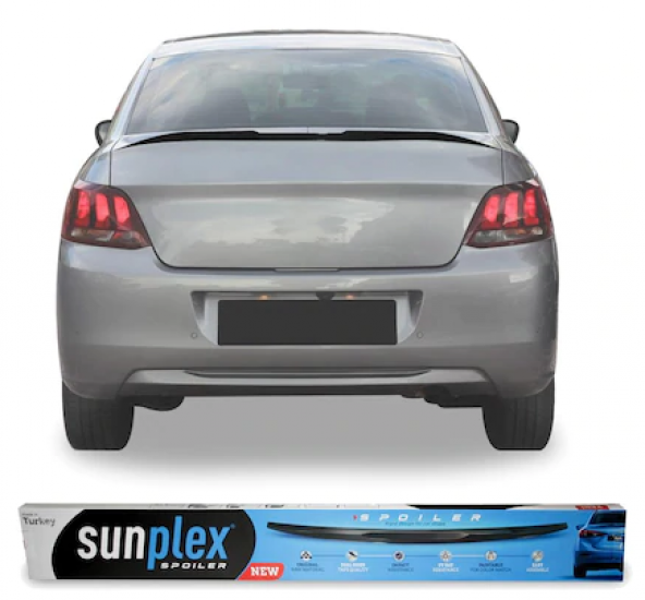 SUNPLEX Peugeot 301 Bagaj Üstü Spoiler Bagaj Çıtası Piano Black ürün görseli 1