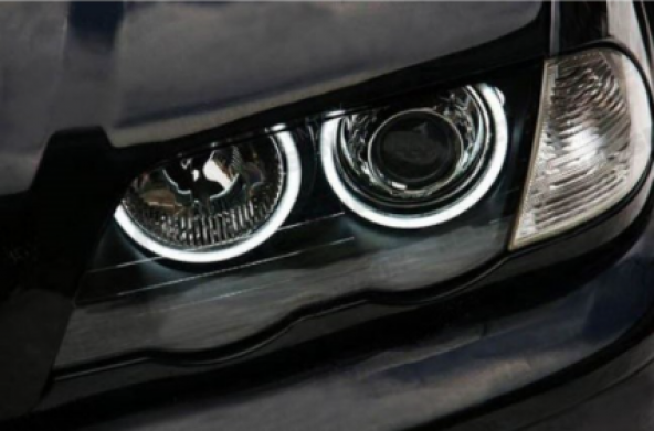 BMW E46 318 320 325 330 CCFL Angel Eyes Beyaz Encıl Seti Far Halkası ürün görseli 1