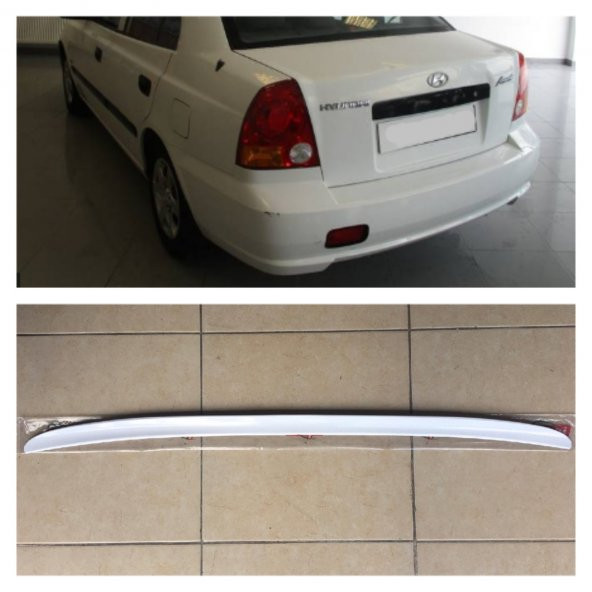 Hyundai Accent Admire Bagaj Üstü Spoiler Bagaj Çıtası Parlak Beyaz ürün görseli 1