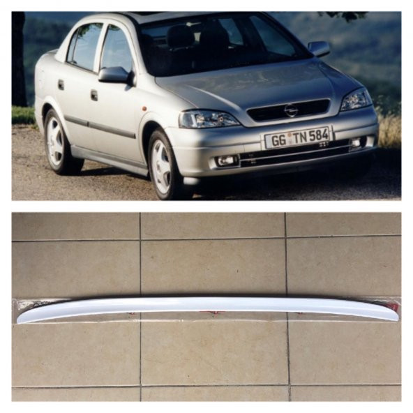 Opel Astra G Bagaj Üstü Spoiler Bagaj Çıtası Parlak Beyaz ürün görseli 1