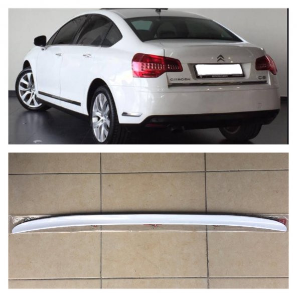 Citroen C5 Bagaj Üstü Spoiler Bagaj Çıtası Parlak Beyaz ürün görseli 1